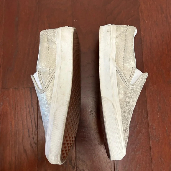 VANS CLASSIC SLIP-ON (CRACKED SILVER) SHOES men 5 women 6.5 - Picture 6 of 11